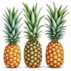 Fototapeta premium pineapple isolated on white background