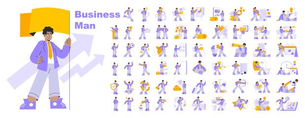 Businessman. Flat Vector Illustration