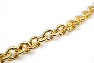 Obraz premium Gold Chain isolated on white background.