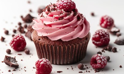 cupcake isolated on transparent or white background.