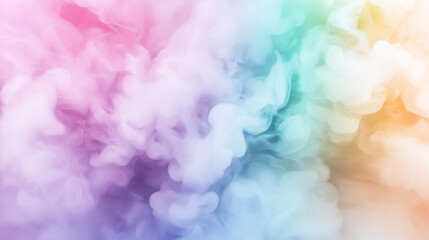 Fototapeta premium Abstract pastel rainbow color background with smoke effect