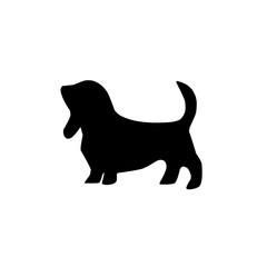 Vector set of different dog breed silhouette isolated on white background. puppy or pet animal clip art.