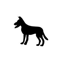 Vector set of different dog breed silhouette isolated on white background. puppy or pet animal clip art.