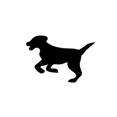 Vector set of different dog breed silhouette isolated on white background. puppy or pet animal clip art.