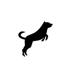 Vector set of different dog breed silhouette isolated on white background. puppy or pet animal clip art.