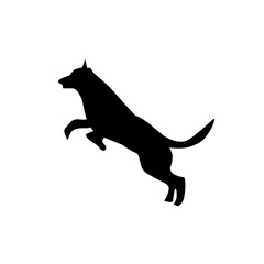 Vector set of different dog breed silhouette isolated on white background. puppy or pet animal clip art.
