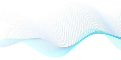 Vector Abstract blue blend digital wave lines and technology transparent background. Minimal carve wavy white flowing wave lines and glowing moving line. Futuristic sound wave lines background.