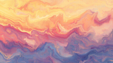Fototapeta premium Desert sunset marbled paper background