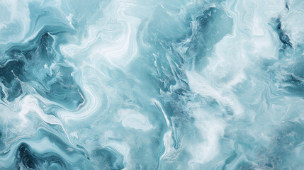 Obraz premium Frozen lake marbled paper background