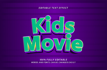 kids movie editable text effect in happy and joy text style