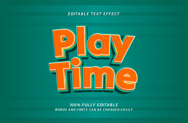 play time editable text effect in happy and joy text style