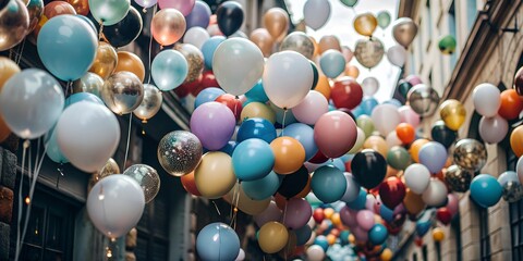 beautiful background of colorful balls