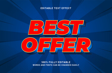 best offer editable text effect in discount and promo text style