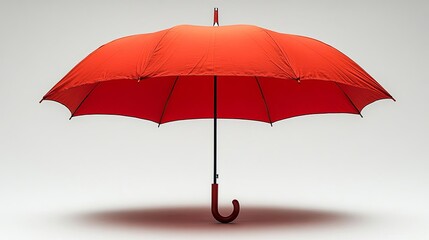Red umbrella isolated on a white background