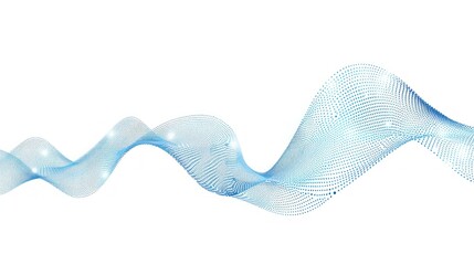 Abstract Blue Wave of Dots