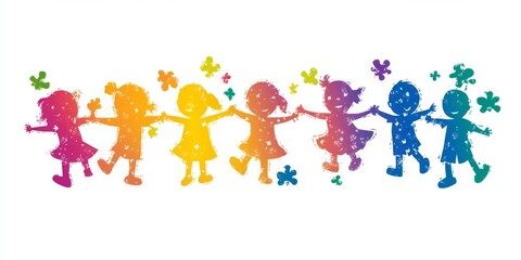 Fototapeta premium World Autism Awareness Day: Abstract Conceptual Background Celebrating Neurodiversity and the Strengths of Children with Autism.