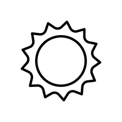 sun illustration, icon design with transparent background