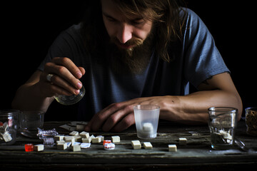 Men addicted to pills, alcohol, and cigarettes