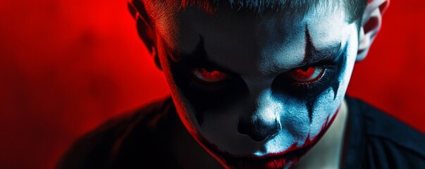 Spooky Delight: Boy's Devilish Halloween Costume Transforms Him into a Mischievous Halloween Party Star