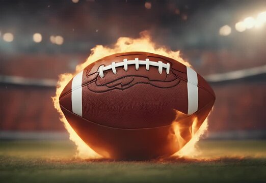 background white brown football sport ball ripping burning speed logotype rip hole torn design tear at decal hot foot fire flames paper rugby tearing metal fireball three dimensional ripped flaming