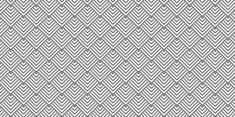 Vector overlapping Pattern geometric square wave line. black and gray square line seamless stripe geometric create retro diamond pattern white background.	