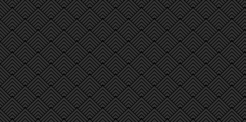 Vector overlapping Pattern geometric square wave line. black and gray square line seamless stripe geometric create retro diamond pattern white background.	