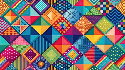 Abstract background of colorful geometric shapes and patterns, abstract, background, colorful, geometric, shapes, patterns