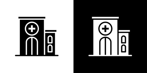 Fototapeta premium hospital icon Thin line illustration set
