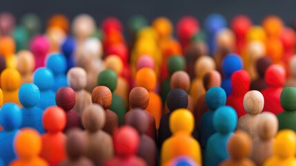 Diverse group of people representing different backgrounds cultures and identities coming together for employee engagement activities in a vibrant colorful and abstract background