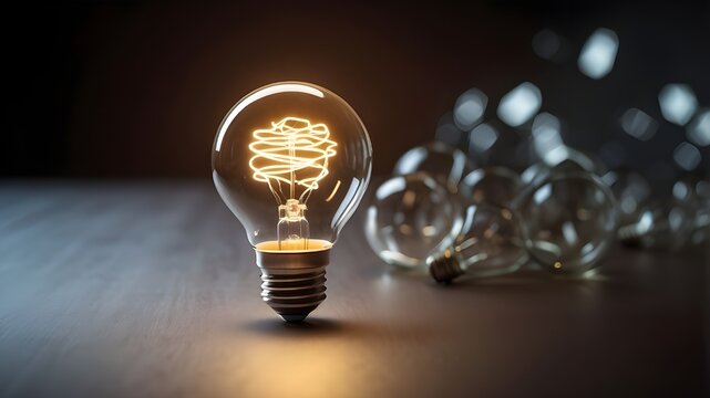 A conceptual illustration of a light bulb representing a clever thought and inventive breakthrough, signifying brilliant marketing strategy preparation and imaginative thinking in company