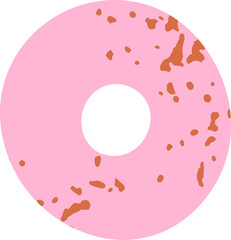 Retro Circle Grunge Shape