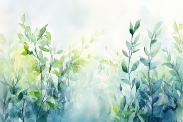 Serene Greenery Watercolor