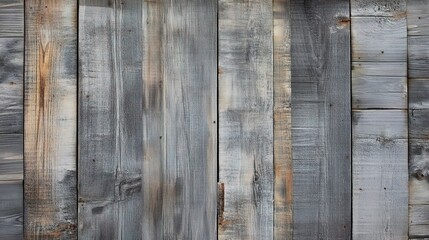 Fototapeta premium Rustic Gray Wood Texture: Weathered grey wood planks background, perfect for rustic designs, vintage projects, or adding a touch of aged charm to your creations. 
