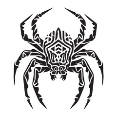 black and white crab spider
