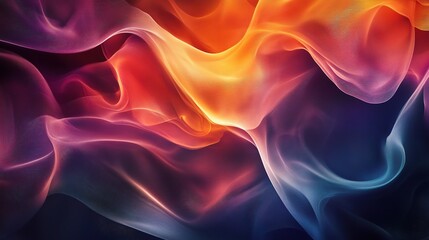 Obraz premium Chromatic Flow: Where vibrant hues dance in ethereal harmony, a mesmerizing abstract of flowing colors ignites the imagination. 