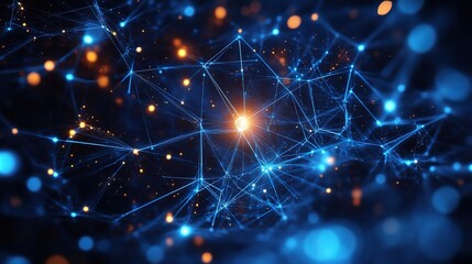 Neural Network Glow: A mesmerizing 3D illustration of a neural network, with glowing nodes and intricate connections, depicting the power and complexity of artificial intelligence.