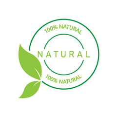Fototapeta premium Natural product logo and symbol