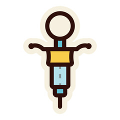 dental syringe icon sticker