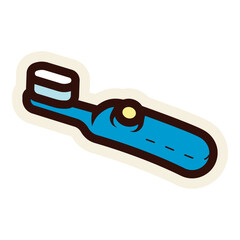 electric toothbrush icon sticker