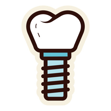recommend clip art: dental tooth implant icon sticker
