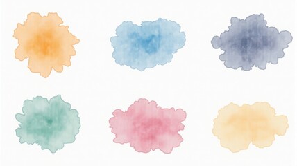 Vibrant Watercolor Paint Blotches Illustration for Creative Projects and Design