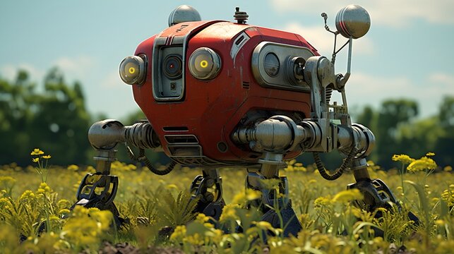 agricultural small self driven robot UHD Wallpaper