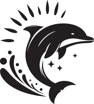 recommend clip art: dolphin silhouette black illustration vector, dolphin logo vector silhouette,