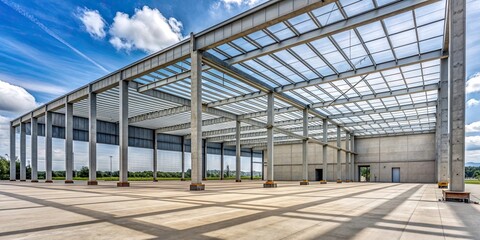 Fototapeta premium Betonfertigteile Konstruktion f?r eine Industriehalle, precast concrete