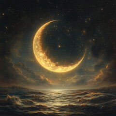 Obraz premium crescent moon backdrop