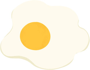 Hand-Drawn Fried Egg Illustration