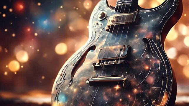cosmic guitar electric fret fretboard gibson heavy isolated jazz metal music rock string stringed volume solid audio band blues brown classic clipping concert cutaway