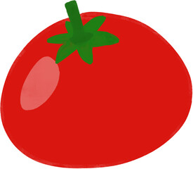 손으로그린 빨간 토마토 
