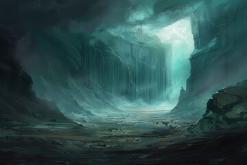 Mysterious Glacial Canyon