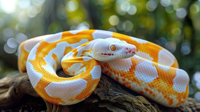 Python molurus bivittatus albino